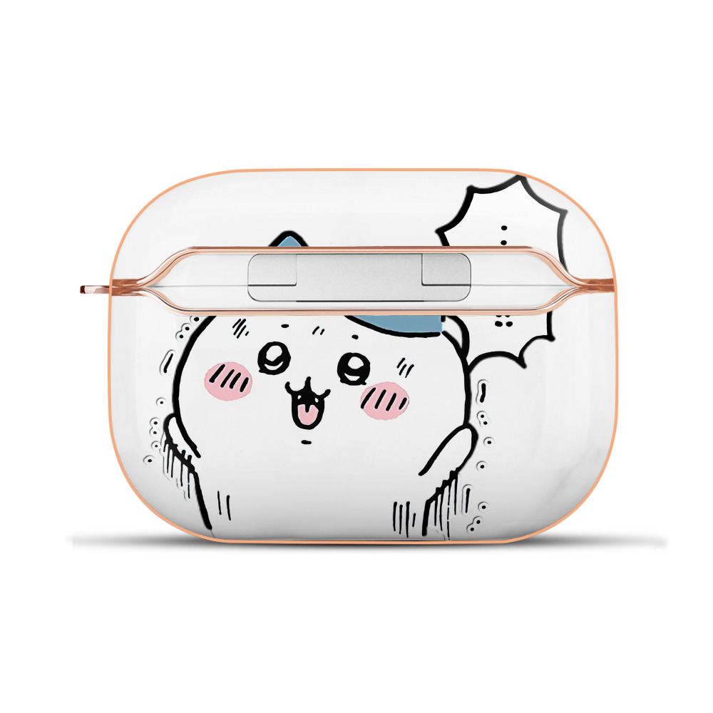 （画像用） ちいかわ ハチワレ Chii-kawa hachiware 【AirPods Pro用】ハードシェル保護ケース｜耐衝撃・防指紋・カラビナ付き商品仕様