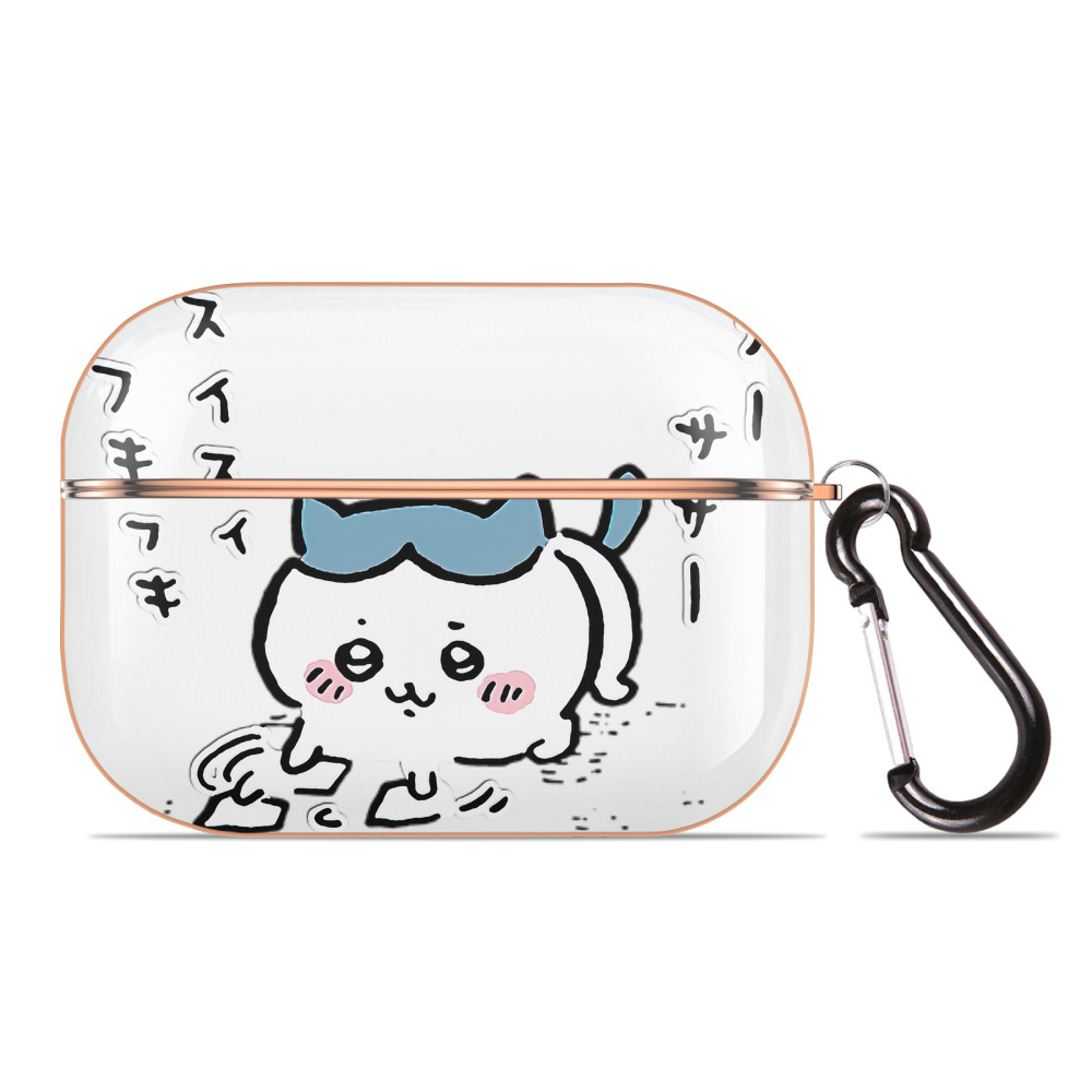 （画像用） ちいかわ ハチワレ Chii-kawa hachiware 【AirPods Pro用】ハードシェル保護ケース｜耐衝撃・防指紋・カラビナ付き商品仕様