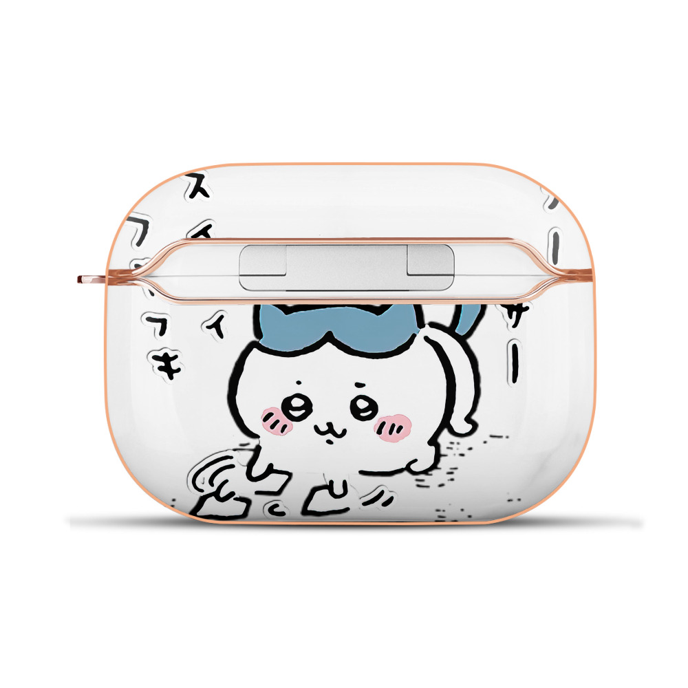 （画像用） ちいかわ ハチワレ Chii-kawa hachiware 【AirPods Pro用】ハードシェル保護ケース｜耐衝撃・防指紋・カラビナ付き商品仕様