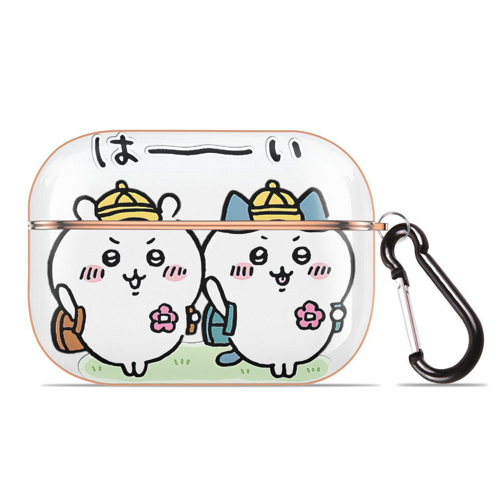 （画像用） ちいかわ ハチワレ Chii-kawa hachiware 【AirPods Pro用】ハードシェル保護ケース｜耐衝撃・防指紋・カラビナ付き商品仕様