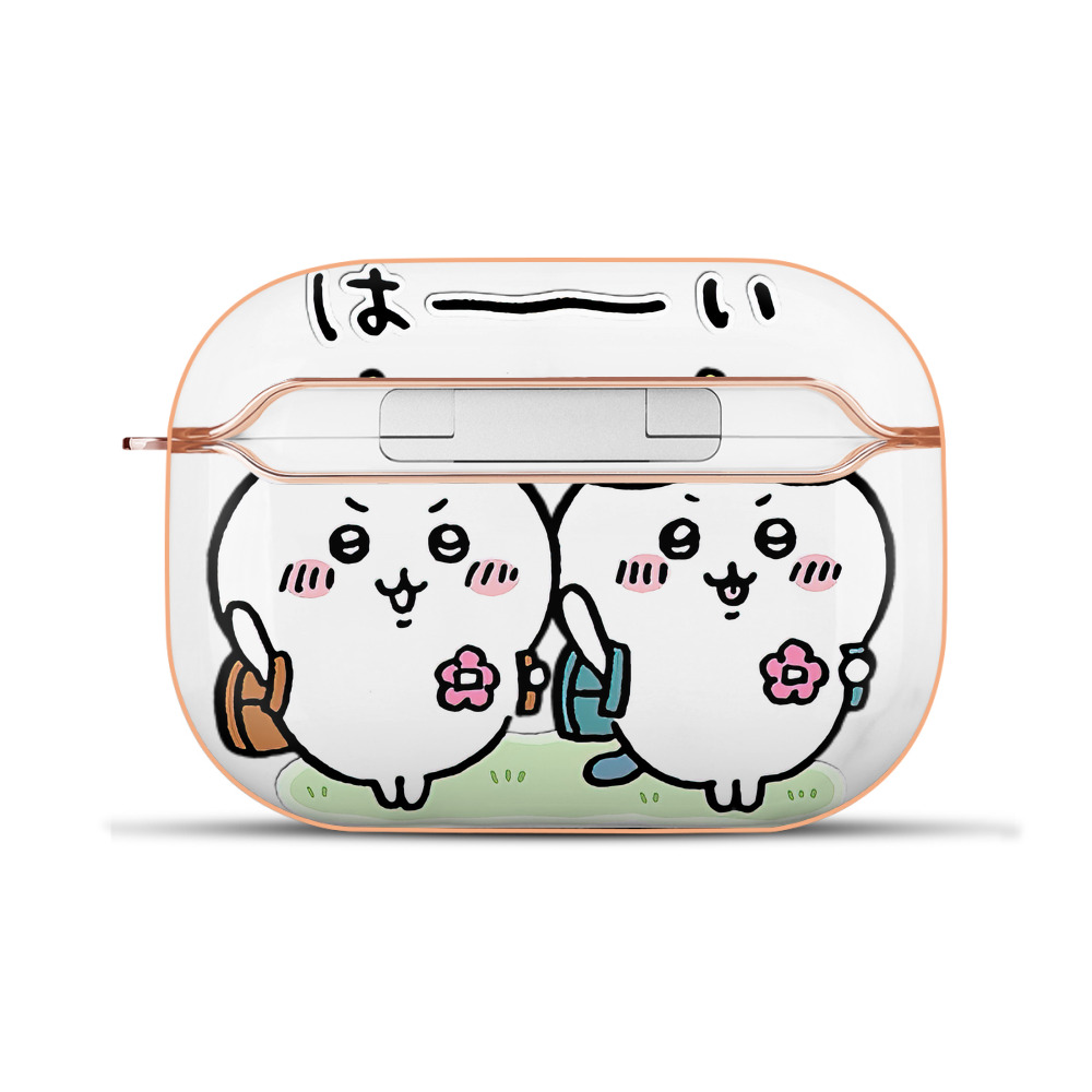 （画像用） ちいかわ ハチワレ Chii-kawa hachiware 【AirPods Pro用】ハードシェル保護ケース｜耐衝撃・防指紋・カラビナ付き商品仕様