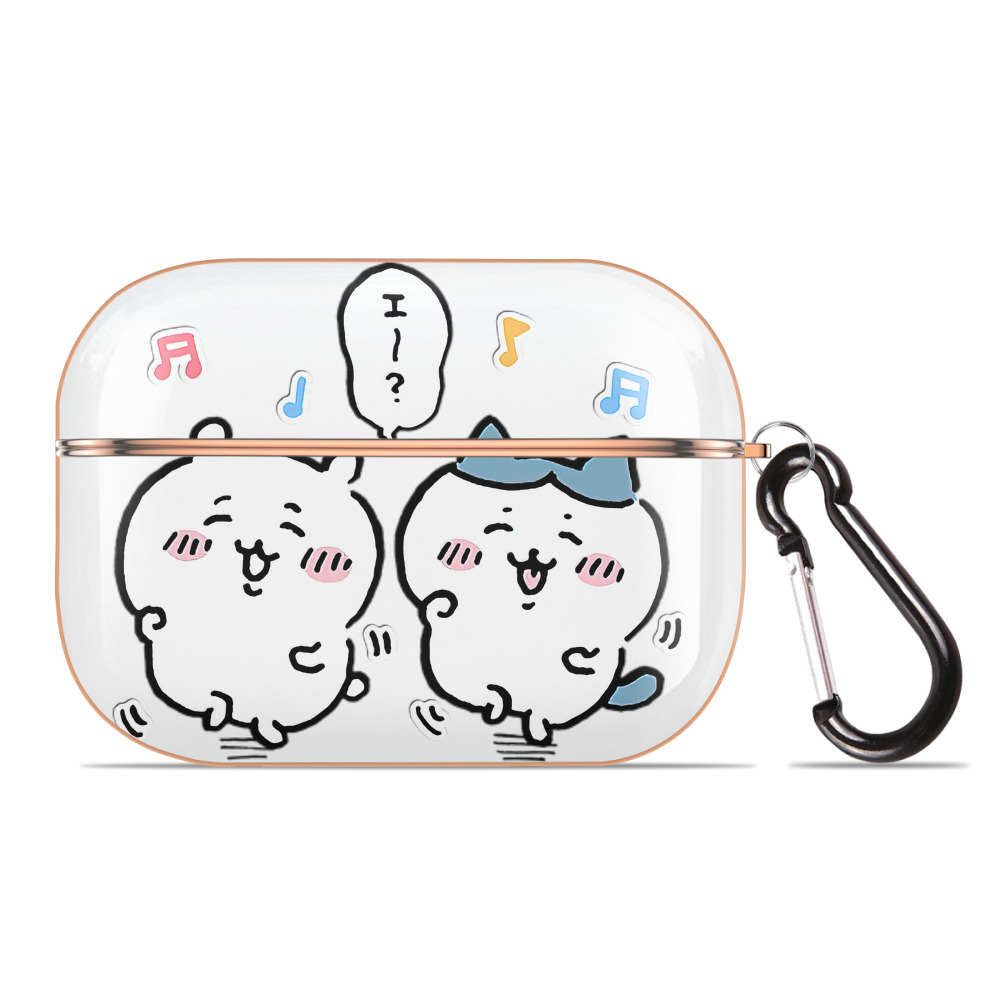 （画像用） ちいかわ ハチワレ Chii-kawa hachiware 【AirPods Pro用】ハードシェル保護ケース｜耐衝撃・防指紋・カラビナ付き商品仕様