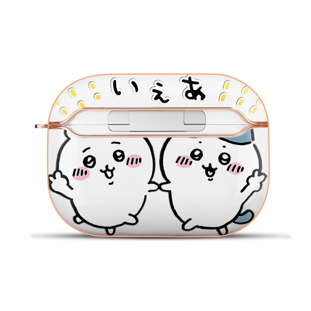 （画像用） ちいかわ ハチワレ Chii-kawa hachiware 【AirPods Pro用】ハードシェル保護ケース｜耐衝撃・防指紋・カラビナ付き商品仕様