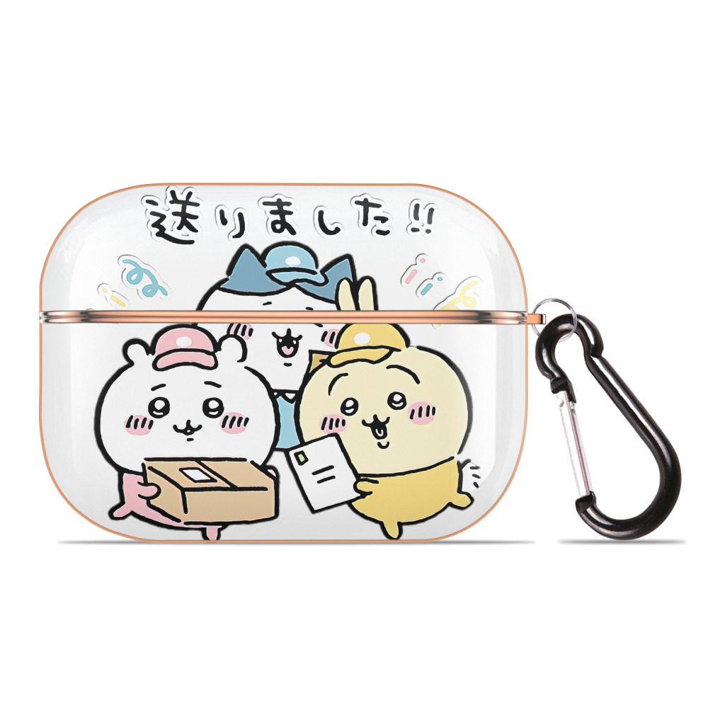 （画像用） ちいかわ ハチワレ Chii-kawa hachiware 【AirPods Pro用】ハードシェル保護ケース｜耐衝撃・防指紋・カラビナ付き商品仕様