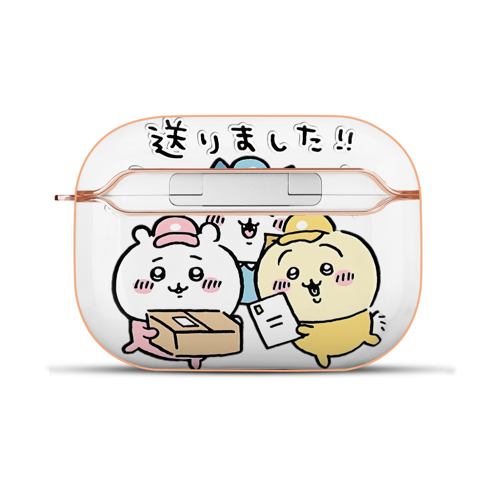 （画像用） ちいかわ ハチワレ Chii-kawa hachiware 【AirPods Pro用】ハードシェル保護ケース｜耐衝撃・防指紋・カラビナ付き商品仕様