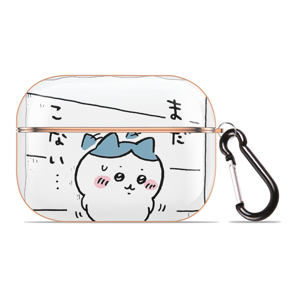 （画像用） ちいかわ ハチワレ Chii-kawa hachiware 【AirPods Pro用】ハードシェル保護ケース｜耐衝撃・防指紋・カラビナ付き商品仕様