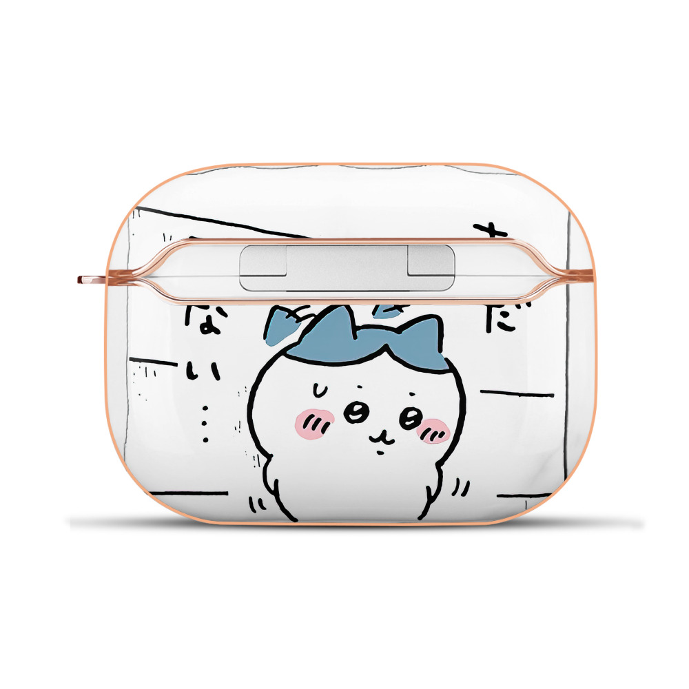 （画像用） ちいかわ ハチワレ Chii-kawa hachiware 【AirPods Pro用】ハードシェル保護ケース｜耐衝撃・防指紋・カラビナ付き商品仕様