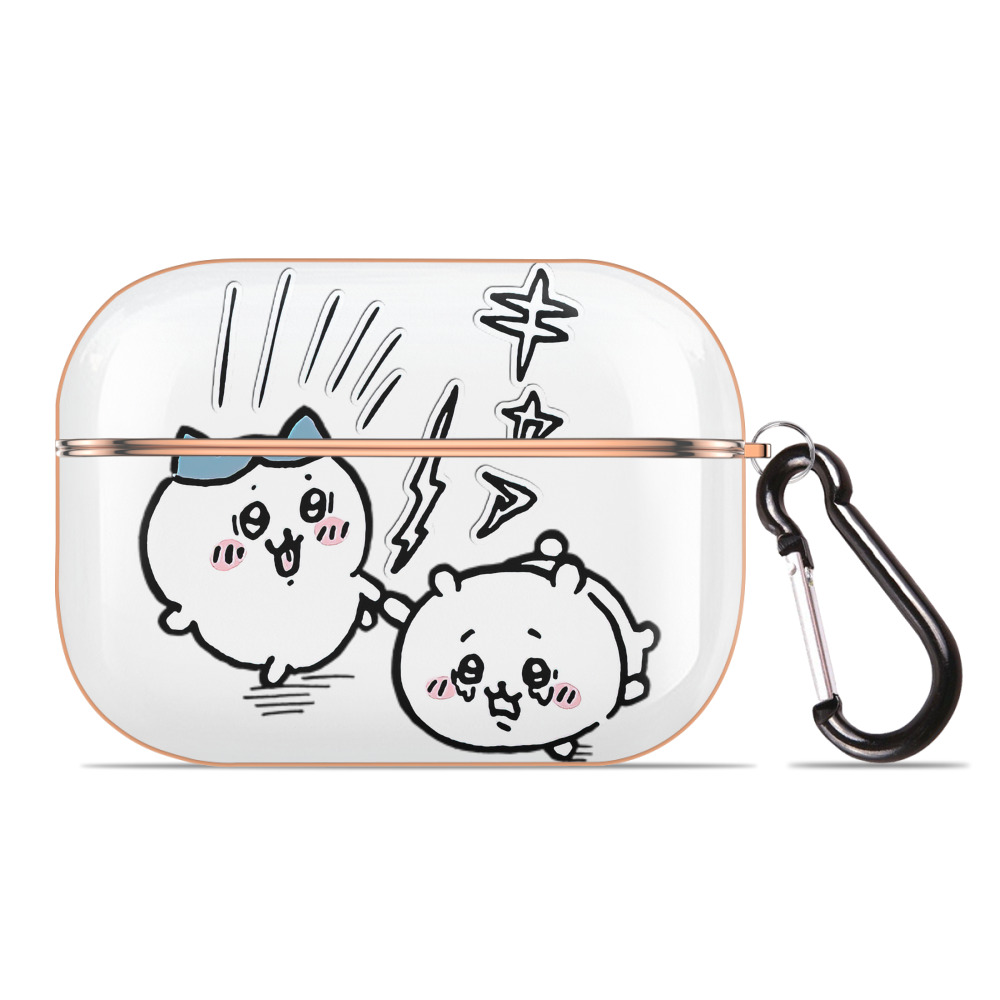 （画像用） ちいかわ ハチワレ Chii-kawa hachiware 【AirPods Pro用】ハードシェル保護ケース｜耐衝撃・防指紋・カラビナ付き商品仕様