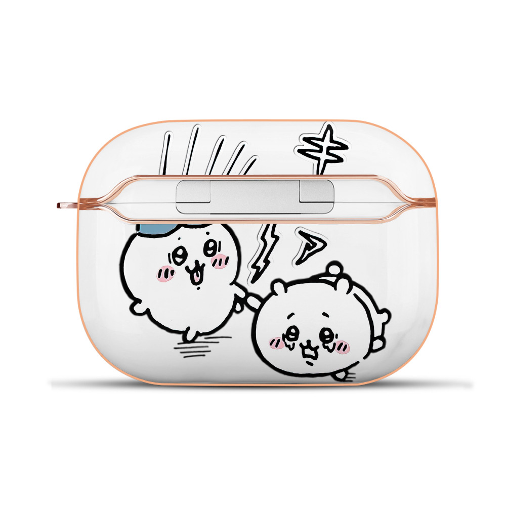 （画像用） ちいかわ ハチワレ Chii-kawa hachiware 【AirPods Pro用】ハードシェル保護ケース｜耐衝撃・防指紋・カラビナ付き商品仕様