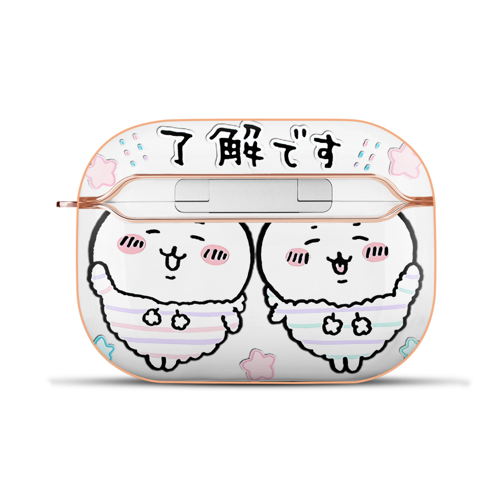 （画像用） ちいかわ ハチワレ Chii-kawa hachiware 【AirPods Pro用】ハードシェル保護ケース｜耐衝撃・防指紋・カラビナ付き商品仕様