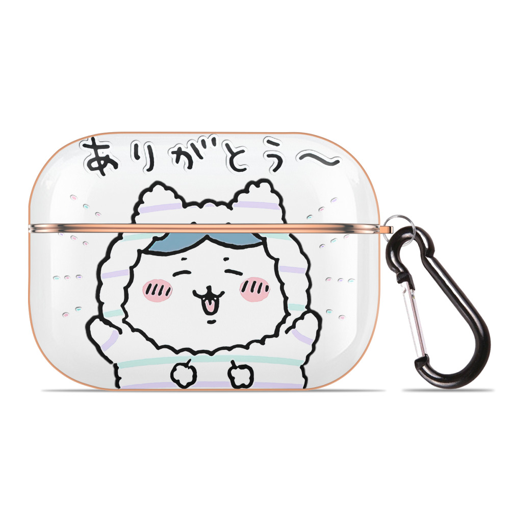（画像用） ちいかわ ハチワレ Chii-kawa hachiware 【AirPods Pro用】ハードシェル保護ケース｜耐衝撃・防指紋・カラビナ付き商品仕様