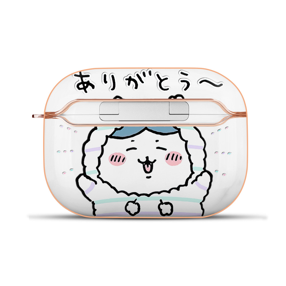 （画像用） ちいかわ ハチワレ Chii-kawa hachiware 【AirPods Pro用】ハードシェル保護ケース｜耐衝撃・防指紋・カラビナ付き商品仕様