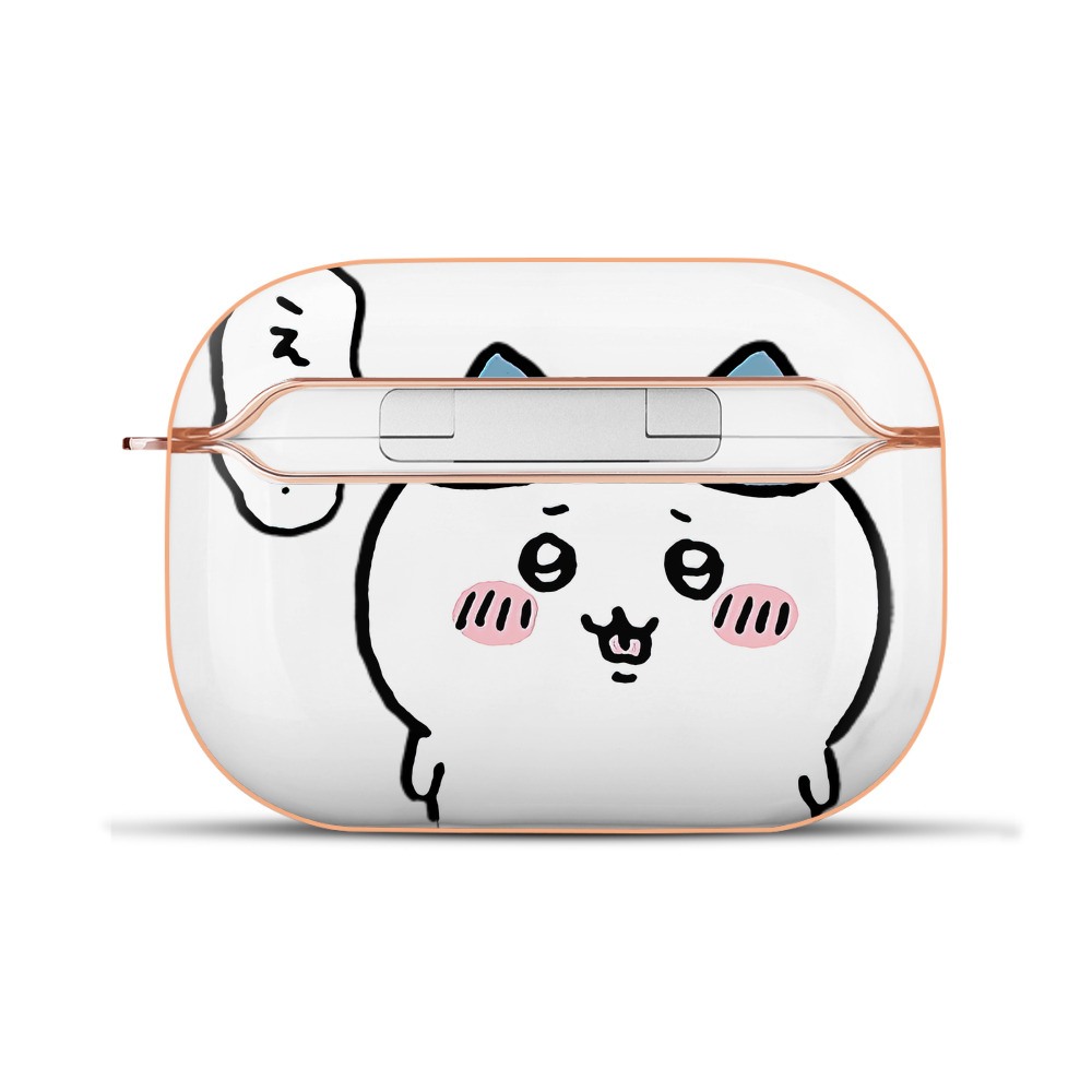 （画像用） ちいかわ ハチワレ Chii-kawa hachiware 【AirPods Pro用】ハードシェル保護ケース｜耐衝撃・防指紋・カラビナ付き商品仕様