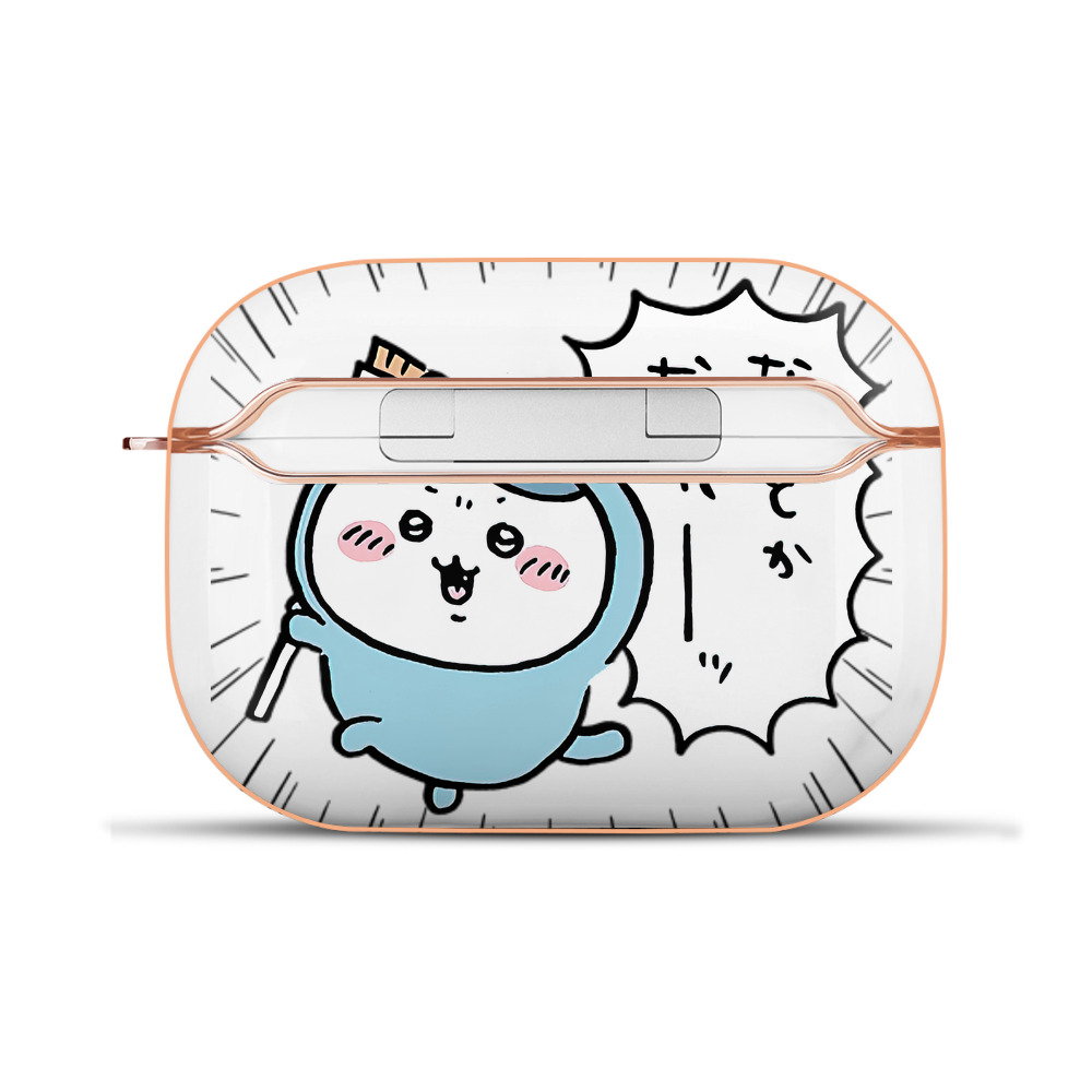 （画像用） ちいかわ ハチワレ Chii-kawa hachiware 【AirPods Pro用】ハードシェル保護ケース｜耐衝撃・防指紋・カラビナ付き商品仕様