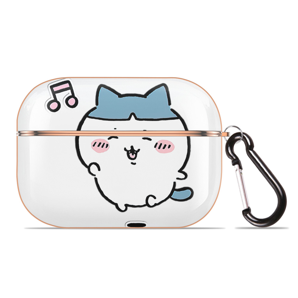（画像用） ちいかわ ハチワレ Chii-kawa hachiware 【AirPods Pro用】ハードシェル保護ケース｜耐衝撃・防指紋・カラビナ付き商品仕様