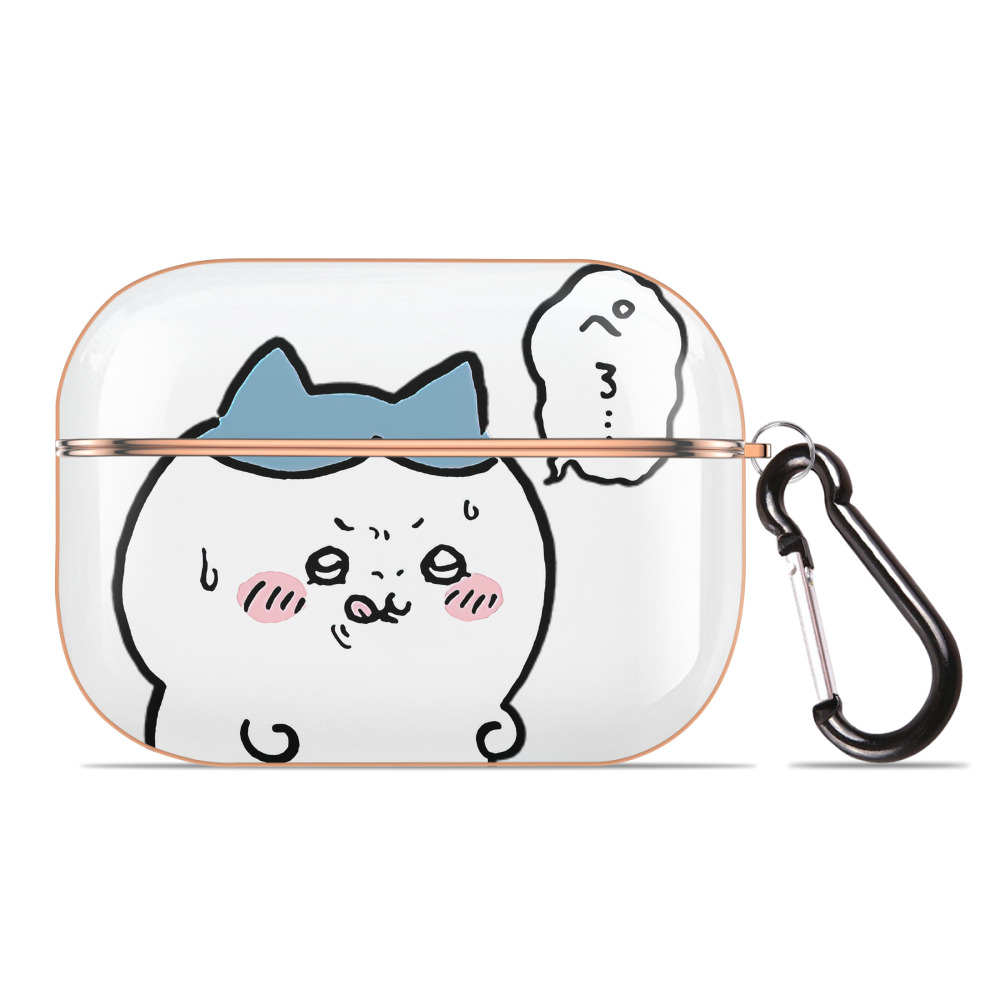 （画像用） ちいかわ ハチワレ Chii-kawa hachiware 【AirPods Pro用】ハードシェル保護ケース｜耐衝撃・防指紋・カラビナ付き商品仕様