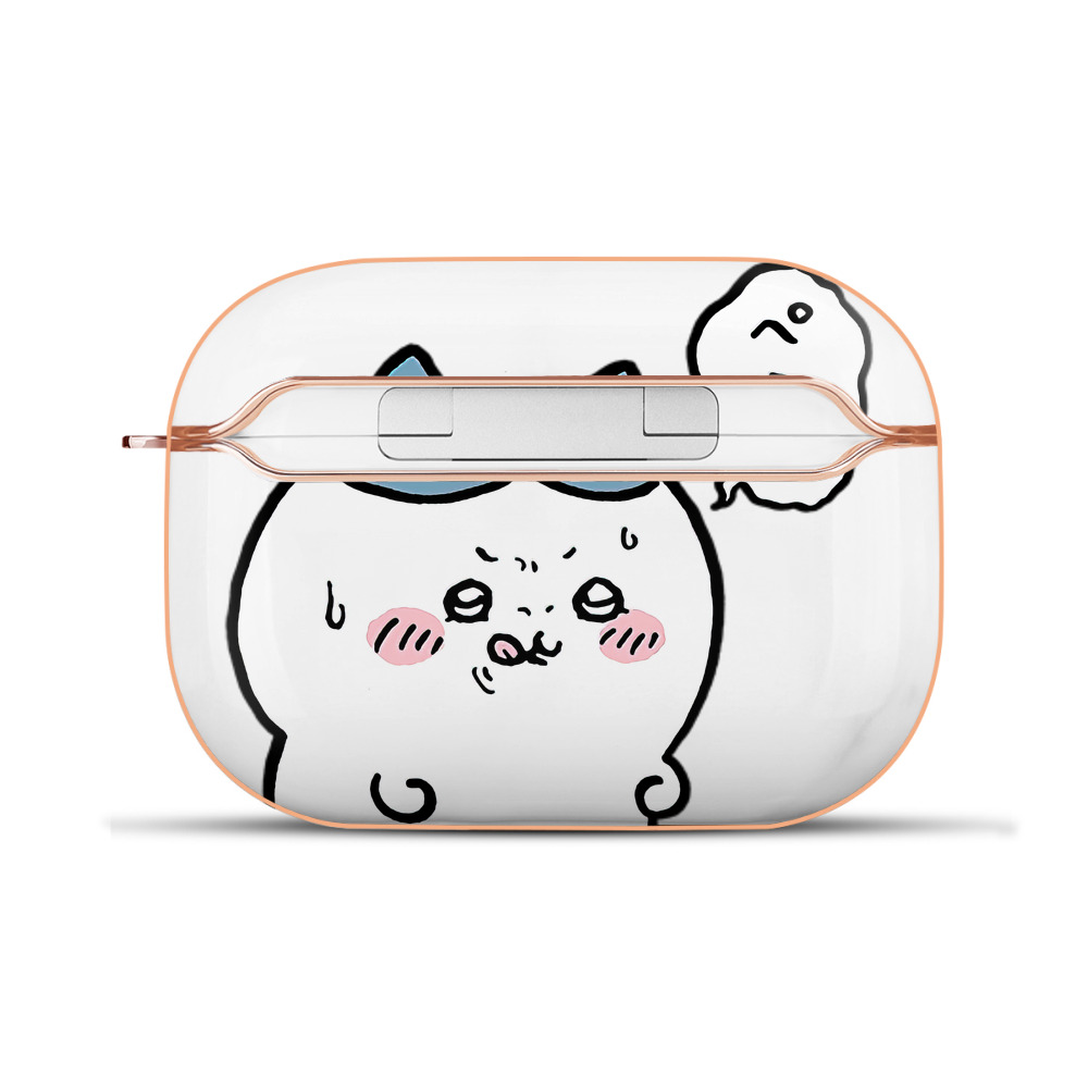 （画像用） ちいかわ ハチワレ Chii-kawa hachiware 【AirPods Pro用】ハードシェル保護ケース｜耐衝撃・防指紋・カラビナ付き商品仕様