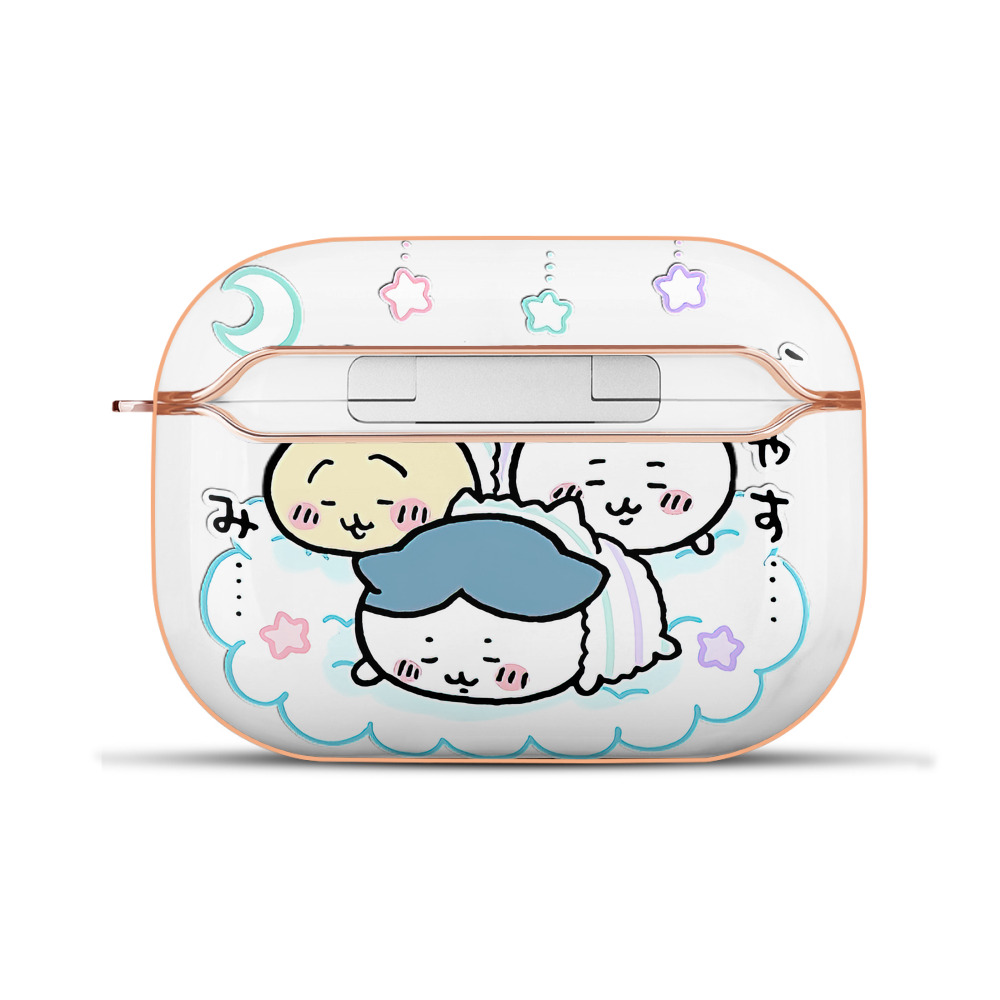 （画像用） ちいかわ ハチワレ Chii-kawa hachiware 【AirPods Pro用】ハードシェル保護ケース｜耐衝撃・防指紋・カラビナ付き商品仕様