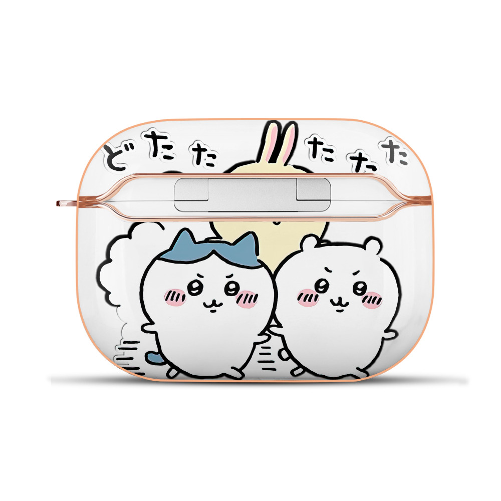 （画像用） ちいかわ ハチワレ Chii-kawa hachiware 【AirPods Pro用】ハードシェル保護ケース｜耐衝撃・防指紋・カラビナ付き商品仕様
