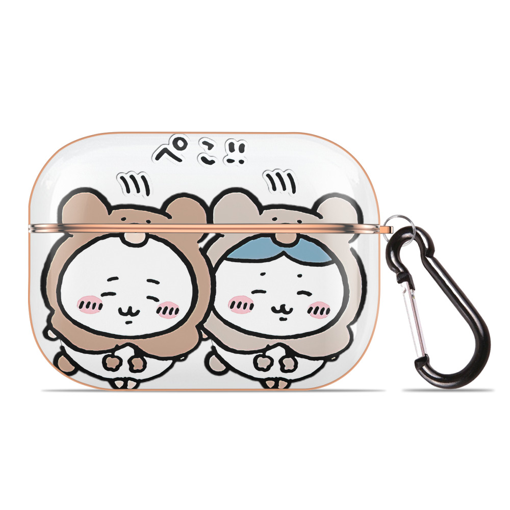 （画像用） ちいかわ ハチワレ Chii-kawa hachiware 【AirPods Pro用】ハードシェル保護ケース｜耐衝撃・防指紋・カラビナ付き商品仕様