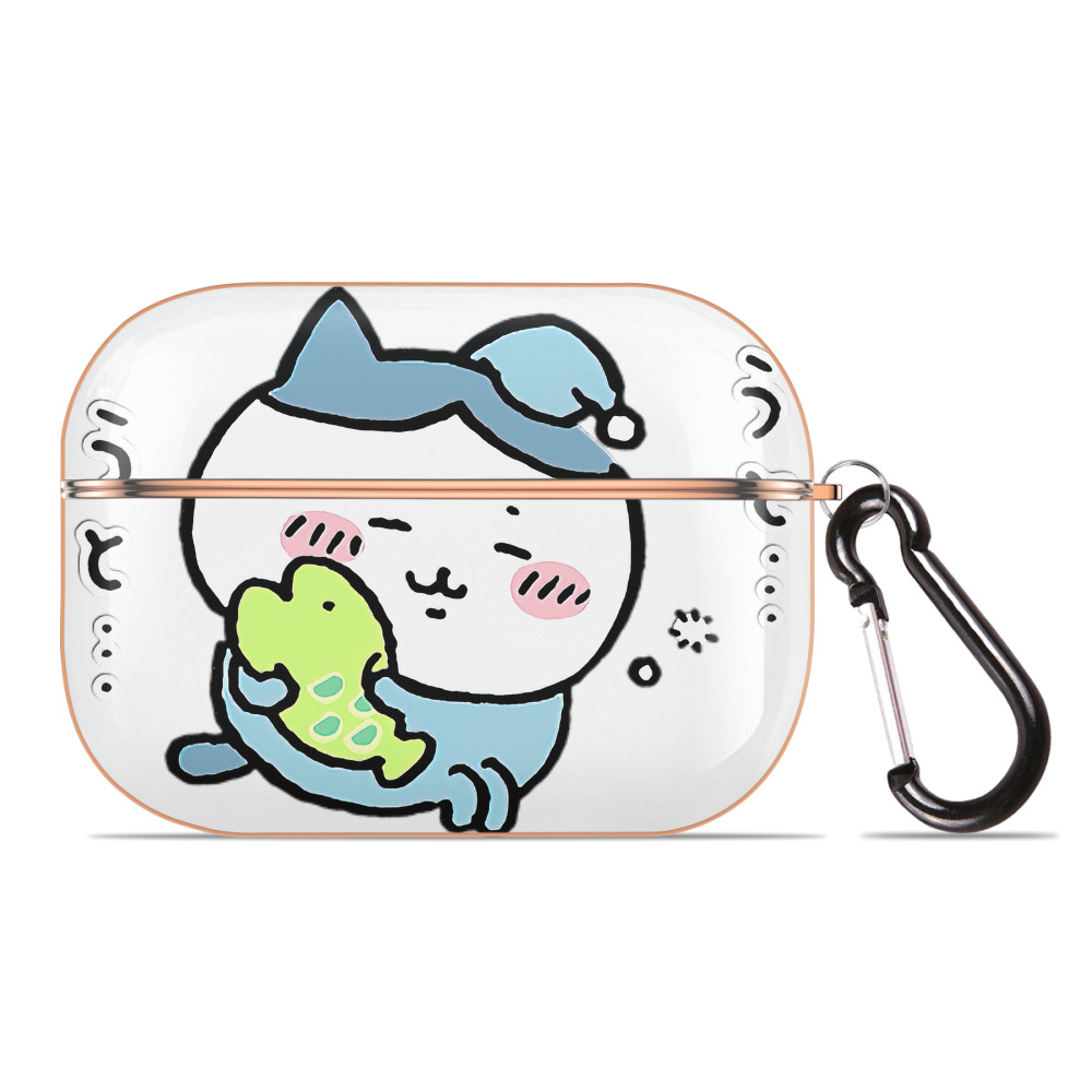 （画像用） ちいかわ ハチワレ Chii-kawa hachiware 【AirPods Pro用】ハードシェル保護ケース｜耐衝撃・防指紋・カラビナ付き商品仕様
