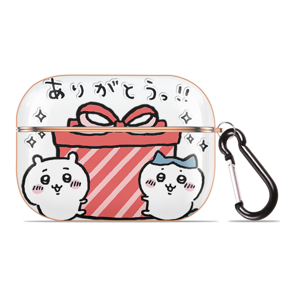 （画像用） ちいかわ ハチワレ Chii-kawa hachiware 【AirPods Pro用】ハードシェル保護ケース｜耐衝撃・防指紋・カラビナ付き商品仕様