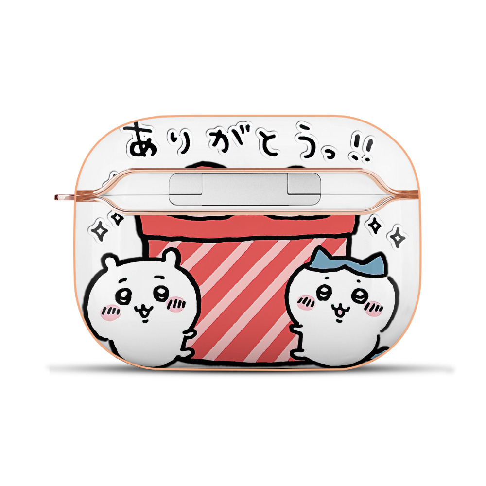 （画像用） ちいかわ ハチワレ Chii-kawa hachiware 【AirPods Pro用】ハードシェル保護ケース｜耐衝撃・防指紋・カラビナ付き商品仕様