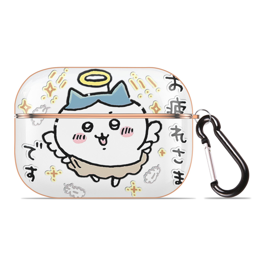 （画像用） ちいかわ ハチワレ Chii-kawa hachiware 【AirPods Pro用】ハードシェル保護ケース｜耐衝撃・防指紋・カラビナ付き商品仕様