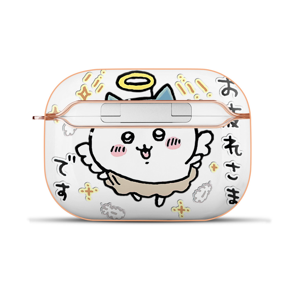 （画像用） ちいかわ ハチワレ Chii-kawa hachiware 【AirPods Pro用】ハードシェル保護ケース｜耐衝撃・防指紋・カラビナ付き商品仕様