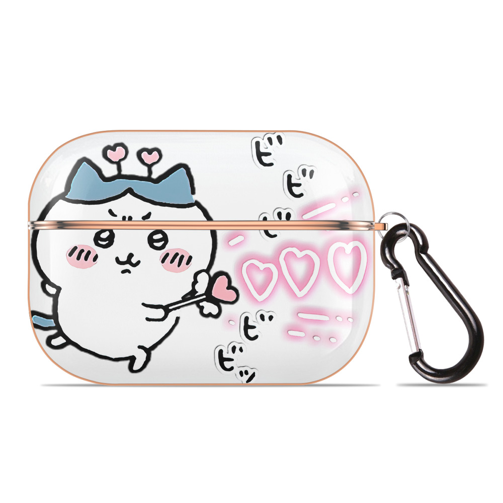 （画像用） ちいかわ ハチワレ Chii-kawa hachiware 【AirPods Pro用】ハードシェル保護ケース｜耐衝撃・防指紋・カラビナ付き商品仕様