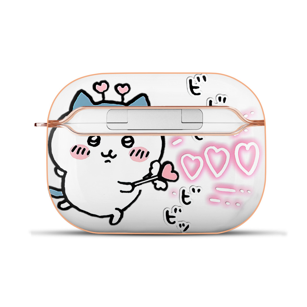 （画像用） ちいかわ ハチワレ Chii-kawa hachiware 【AirPods Pro用】ハードシェル保護ケース｜耐衝撃・防指紋・カラビナ付き商品仕様