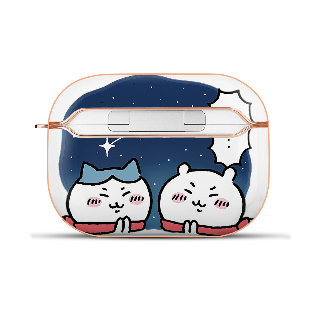 （画像用） ちいかわ ハチワレ Chii-kawa hachiware 【AirPods Pro用】ハードシェル保護ケース｜耐衝撃・防指紋・カラビナ付き商品仕様