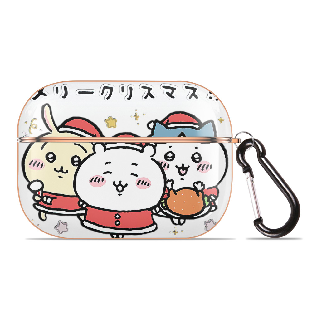 （画像用） ちいかわ ハチワレ Chii-kawa hachiware 【AirPods Pro用】ハードシェル保護ケース｜耐衝撃・防指紋・カラビナ付き商品仕様