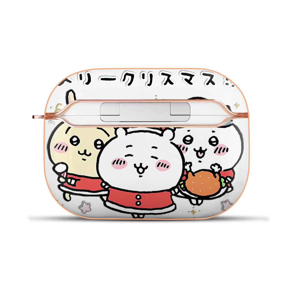 （画像用） ちいかわ ハチワレ Chii-kawa hachiware 【AirPods Pro用】ハードシェル保護ケース｜耐衝撃・防指紋・カラビナ付き商品仕様