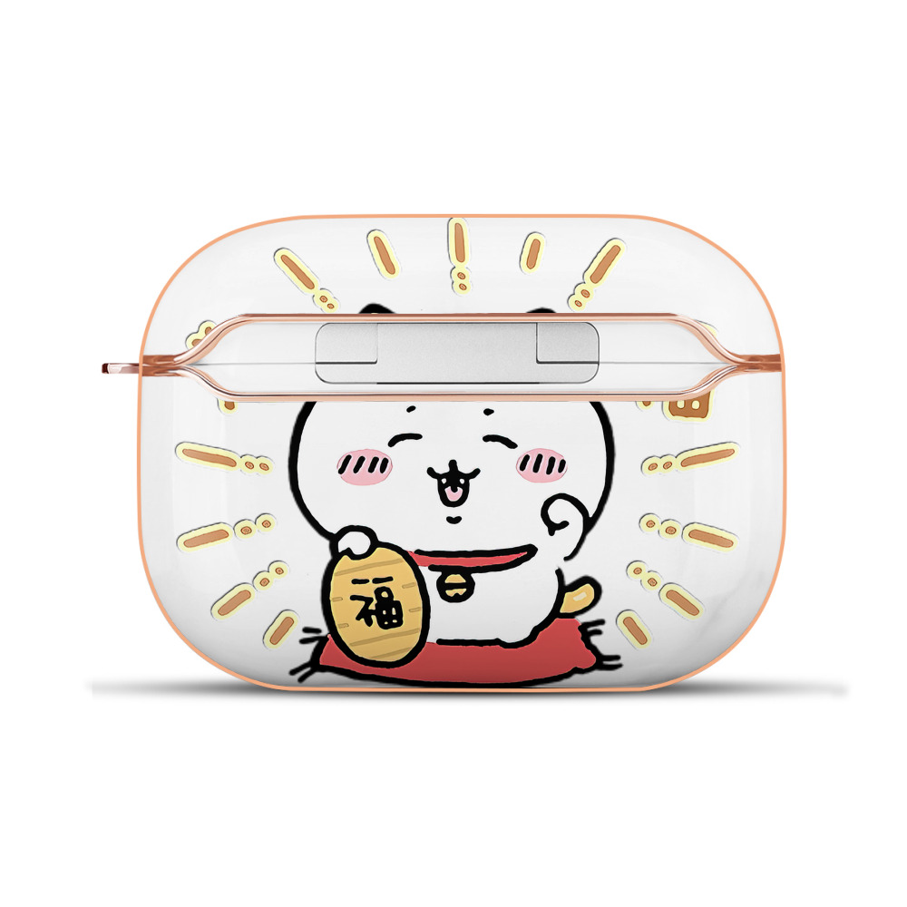 （画像用） ちいかわ ハチワレ Chii-kawa hachiware 【AirPods Pro用】ハードシェル保護ケース｜耐衝撃・防指紋・カラビナ付き商品仕様