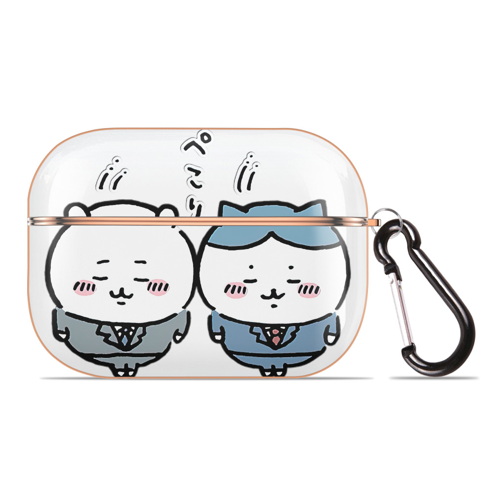 （画像用） ちいかわ ハチワレ Chii-kawa hachiware 【AirPods Pro用】ハードシェル保護ケース｜耐衝撃・防指紋・カラビナ付き商品仕様