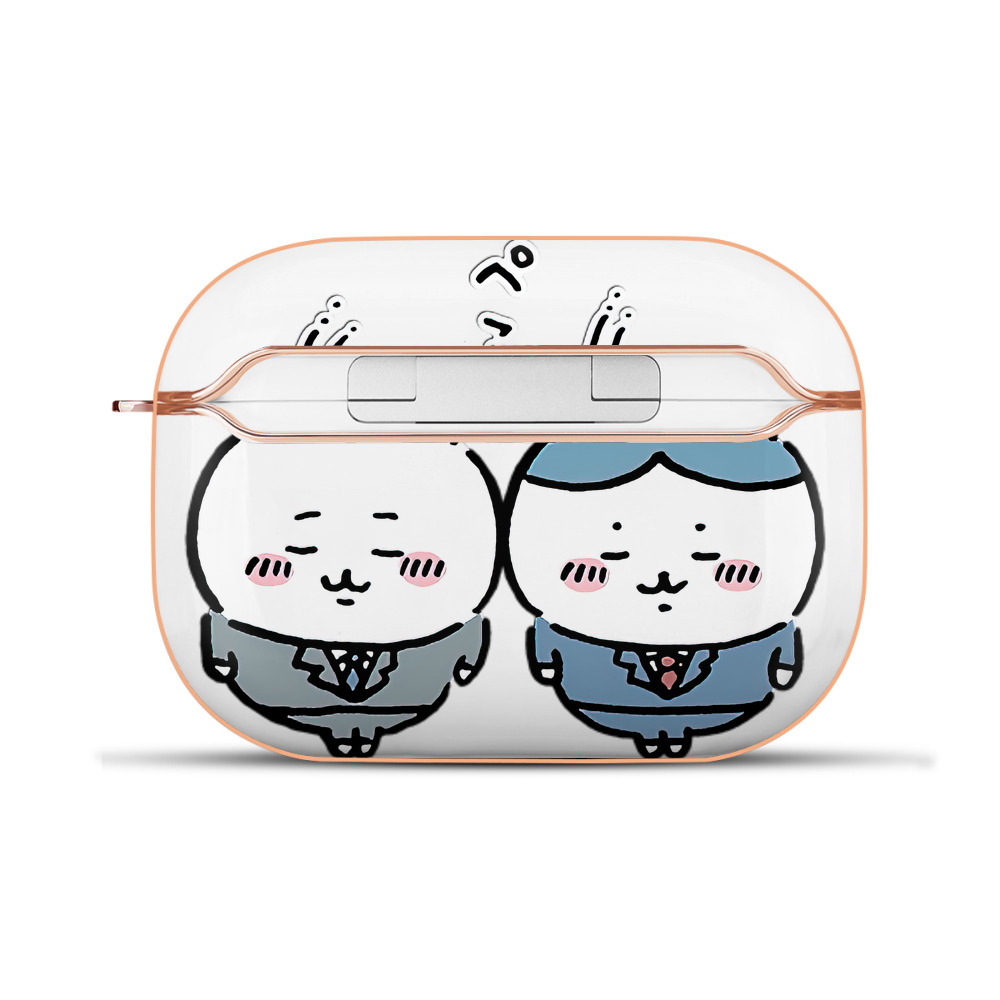 （画像用） ちいかわ ハチワレ Chii-kawa hachiware 【AirPods Pro用】ハードシェル保護ケース｜耐衝撃・防指紋・カラビナ付き商品仕様