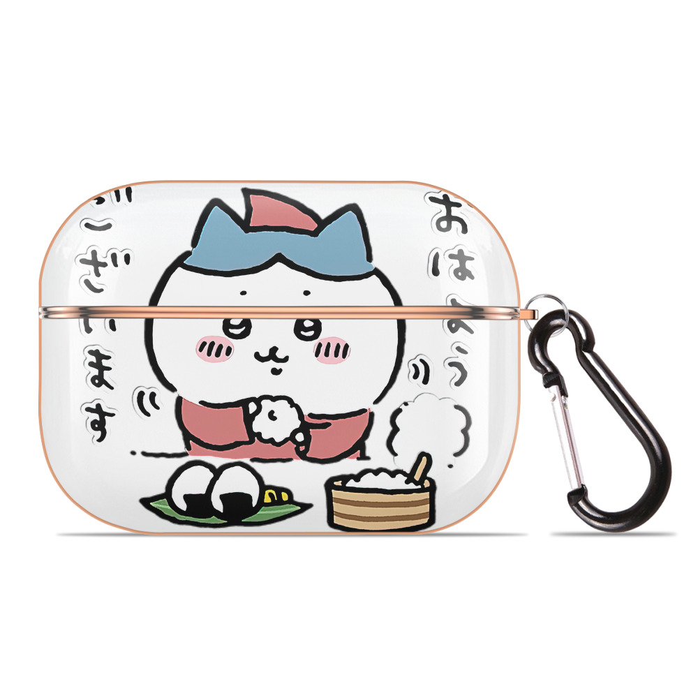 （画像用） ちいかわ ハチワレ Chii-kawa hachiware 【AirPods Pro用】ハードシェル保護ケース｜耐衝撃・防指紋・カラビナ付き商品仕様