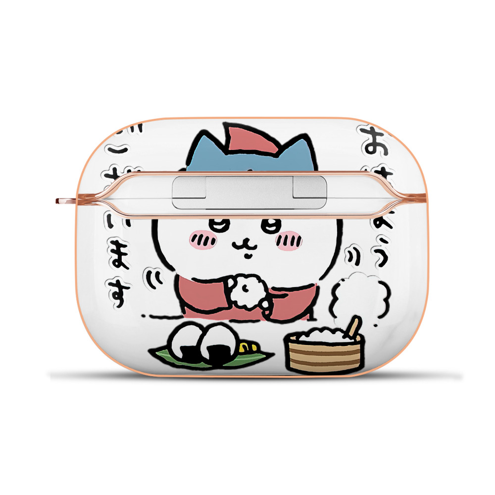 （画像用） ちいかわ ハチワレ Chii-kawa hachiware 【AirPods Pro用】ハードシェル保護ケース｜耐衝撃・防指紋・カラビナ付き商品仕様
