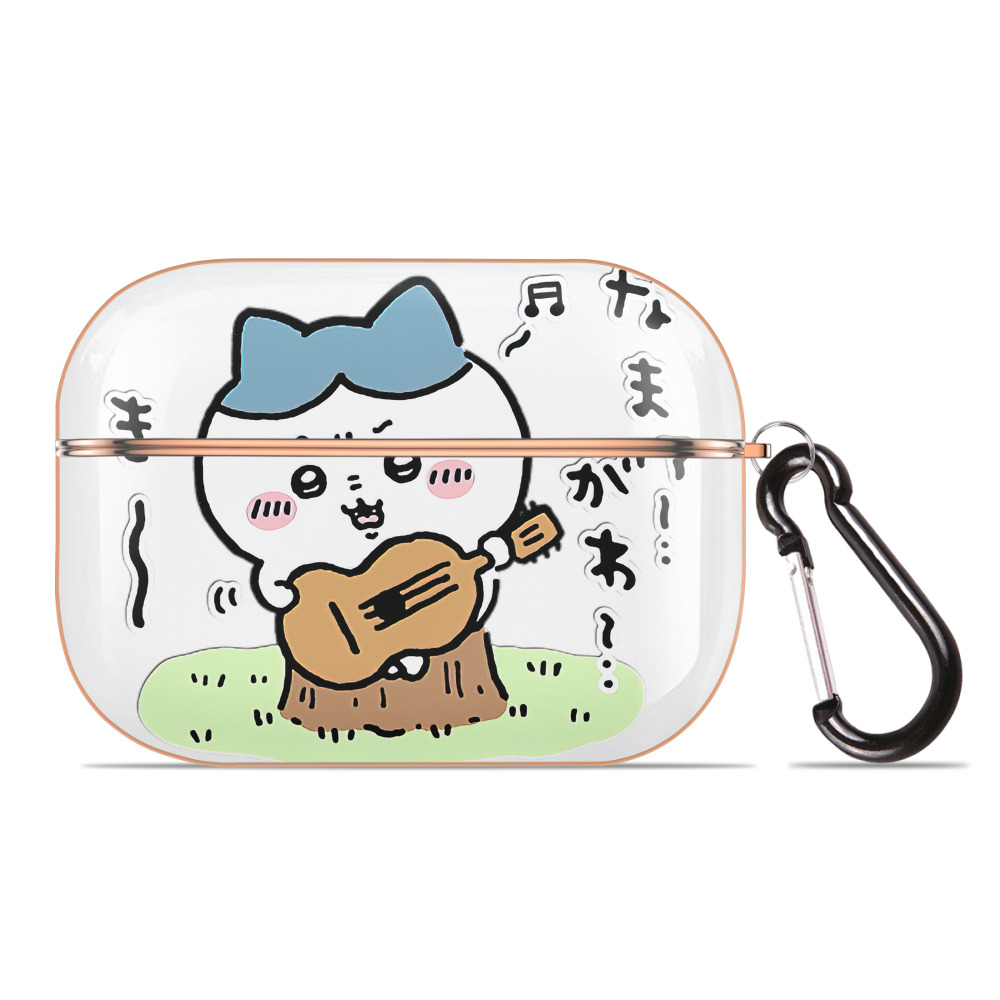 （画像用） ちいかわ ハチワレ Chii-kawa hachiware 【AirPods Pro用】ハードシェル保護ケース｜耐衝撃・防指紋・カラビナ付き商品仕様