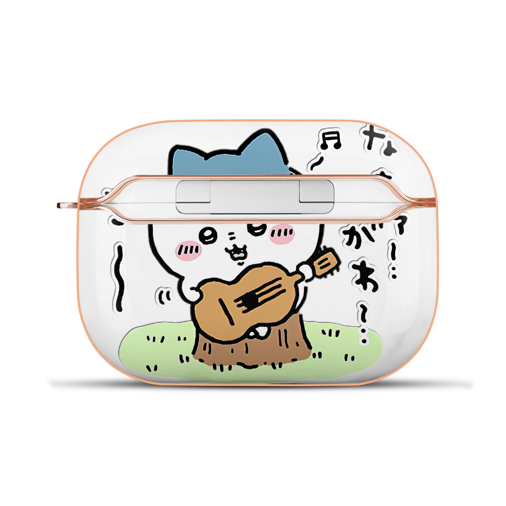 （画像用） ちいかわ ハチワレ Chii-kawa hachiware 【AirPods Pro用】ハードシェル保護ケース｜耐衝撃・防指紋・カラビナ付き商品仕様