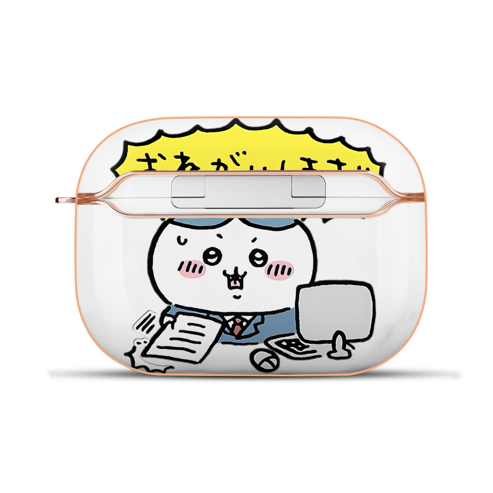 （画像用） ちいかわ ハチワレ Chii-kawa hachiware 【AirPods Pro用】ハードシェル保護ケース｜耐衝撃・防指紋・カラビナ付き商品仕様