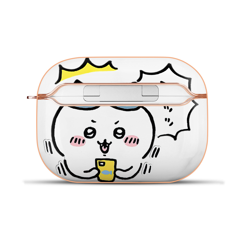 （画像用） ちいかわ ハチワレ Chii-kawa hachiware 【AirPods Pro用】ハードシェル保護ケース｜耐衝撃・防指紋・カラビナ付き商品仕様