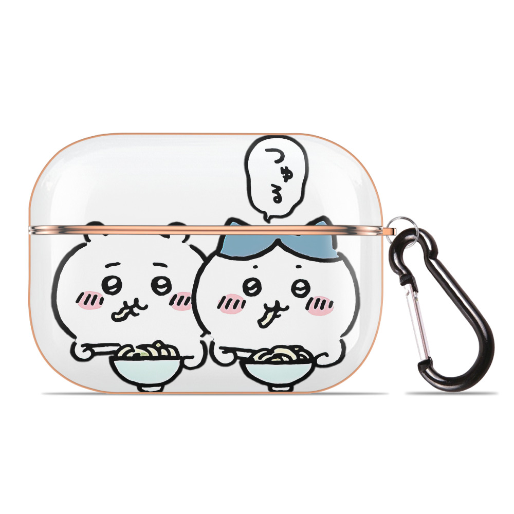 （画像用） ちいかわ ハチワレ Chii-kawa hachiware 【AirPods Pro用】ハードシェル保護ケース｜耐衝撃・防指紋・カラビナ付き商品仕様