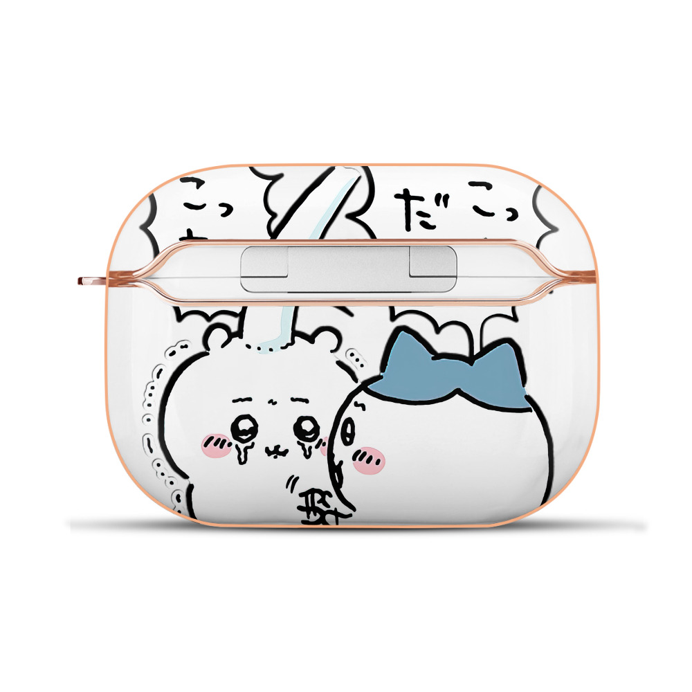 （画像用） ちいかわ ハチワレ Chii-kawa hachiware 【AirPods Pro用】ハードシェル保護ケース｜耐衝撃・防指紋・カラビナ付き商品仕様