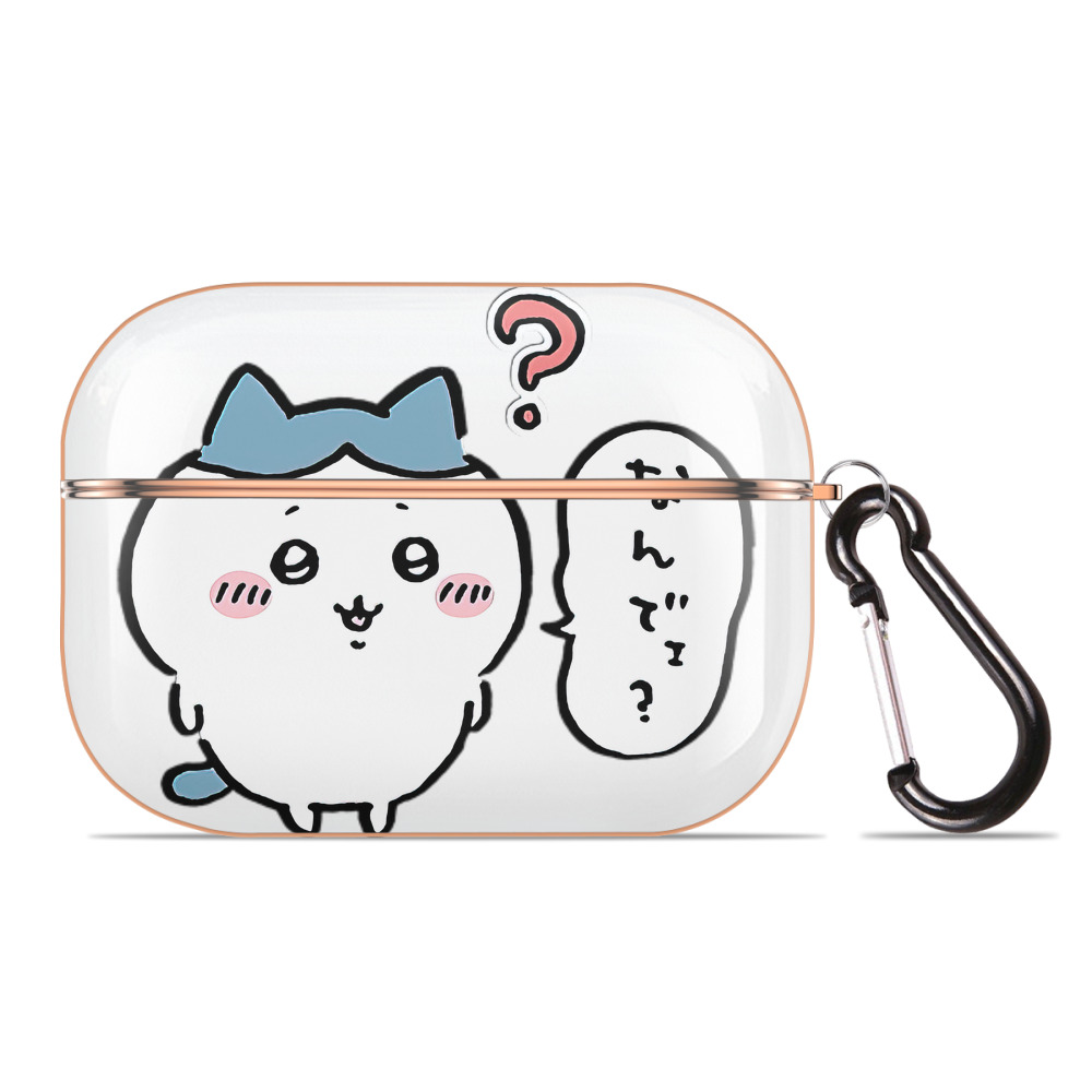（画像用） ちいかわ ハチワレ Chii-kawa hachiware 【AirPods Pro用】ハードシェル保護ケース｜耐衝撃・防指紋・カラビナ付き商品仕様