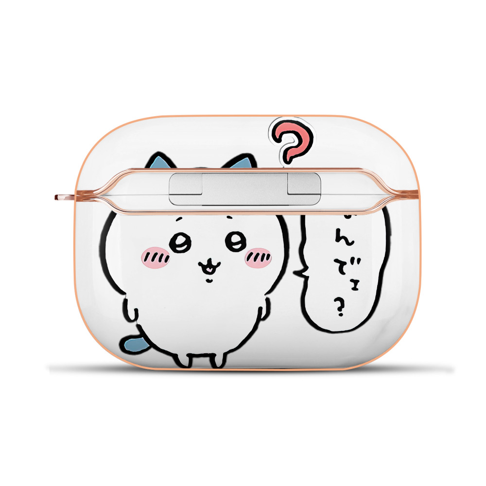 （画像用） ちいかわ ハチワレ Chii-kawa hachiware 【AirPods Pro用】ハードシェル保護ケース｜耐衝撃・防指紋・カラビナ付き商品仕様