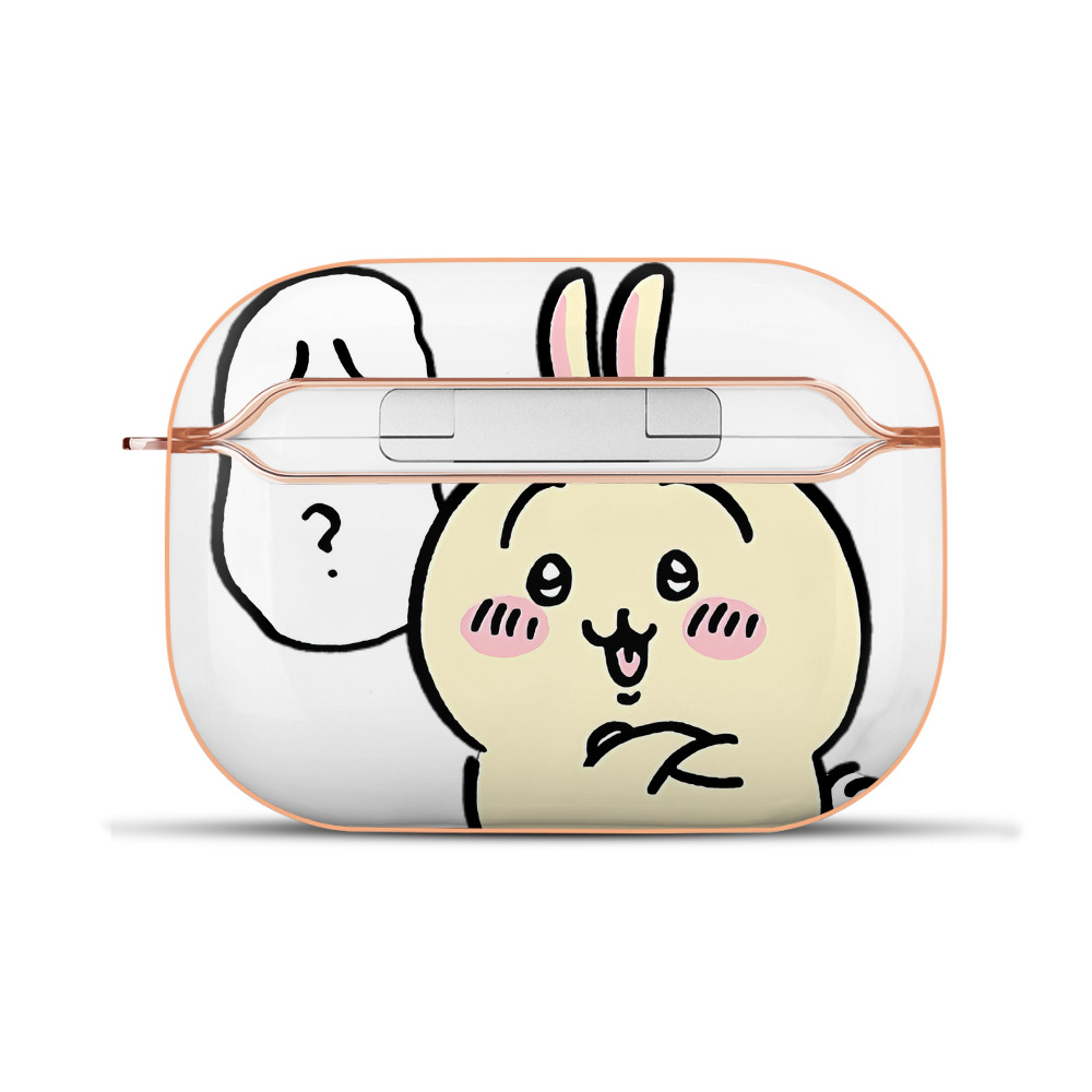 （画像用） ちいかわ うさぎ Chii-kawa usagi 【AirPods Pro用】ハードシェル保護ケース｜耐衝撃・防指紋・カラビナ付き商品仕様