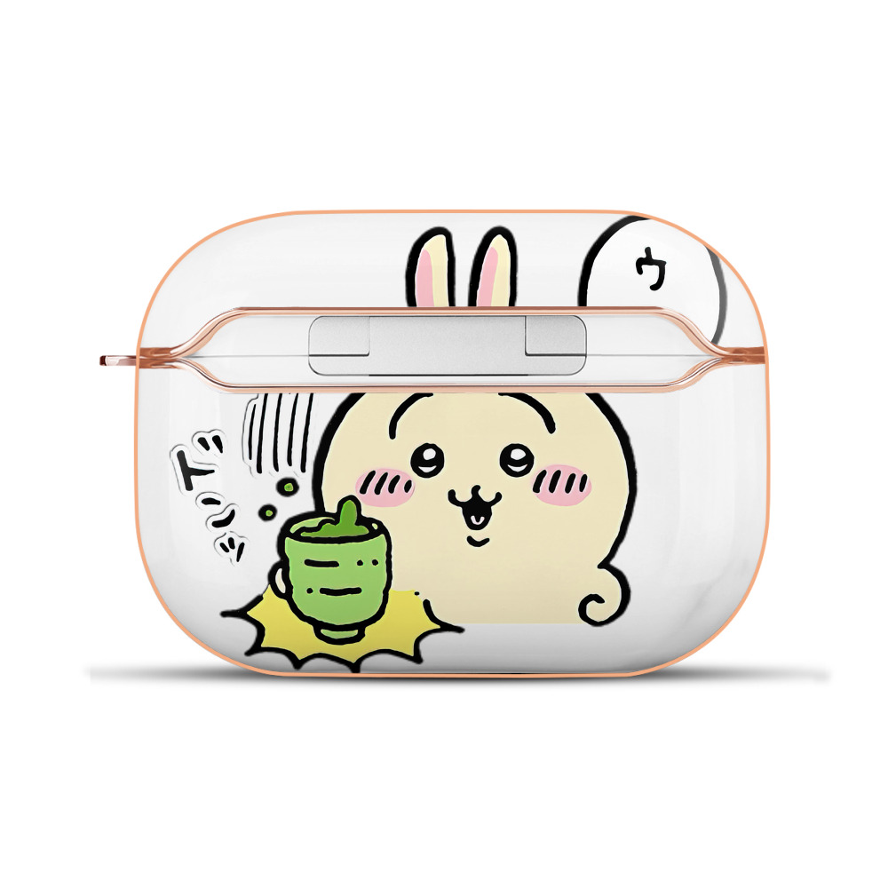 （画像用） ちいかわ うさぎ Chii-kawa usagi 【AirPods Pro用】ハードシェル保護ケース｜耐衝撃・防指紋・カラビナ付き商品仕様