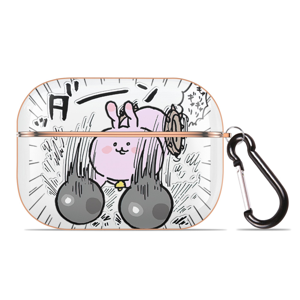 （画像用） ちいかわ うさぎ Chii-kawa usagi 【AirPods Pro用】ハードシェル保護ケース｜耐衝撃・防指紋・カラビナ付き商品仕様